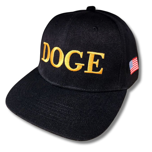D.O.G.E. Premium Embroidered Hat (Black/Gold)