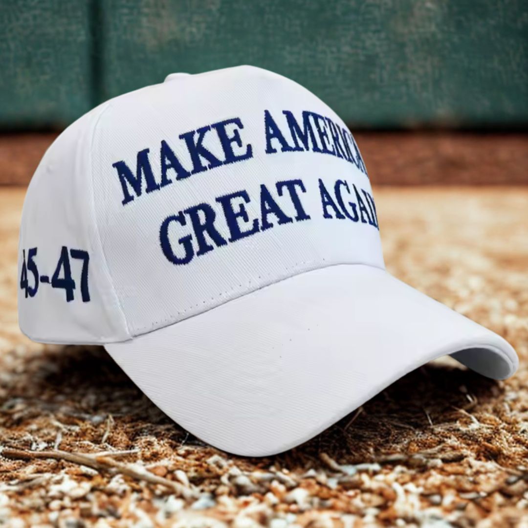 Trump 45-47 Legacy Hat – 4-Sided Embroidered Edition (White)